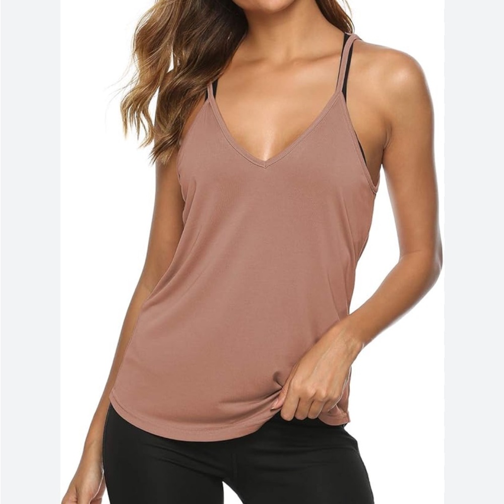 LEXISLOVE Womens Workout Shirts Sexy Open Back Activewear SportsTank Tops large